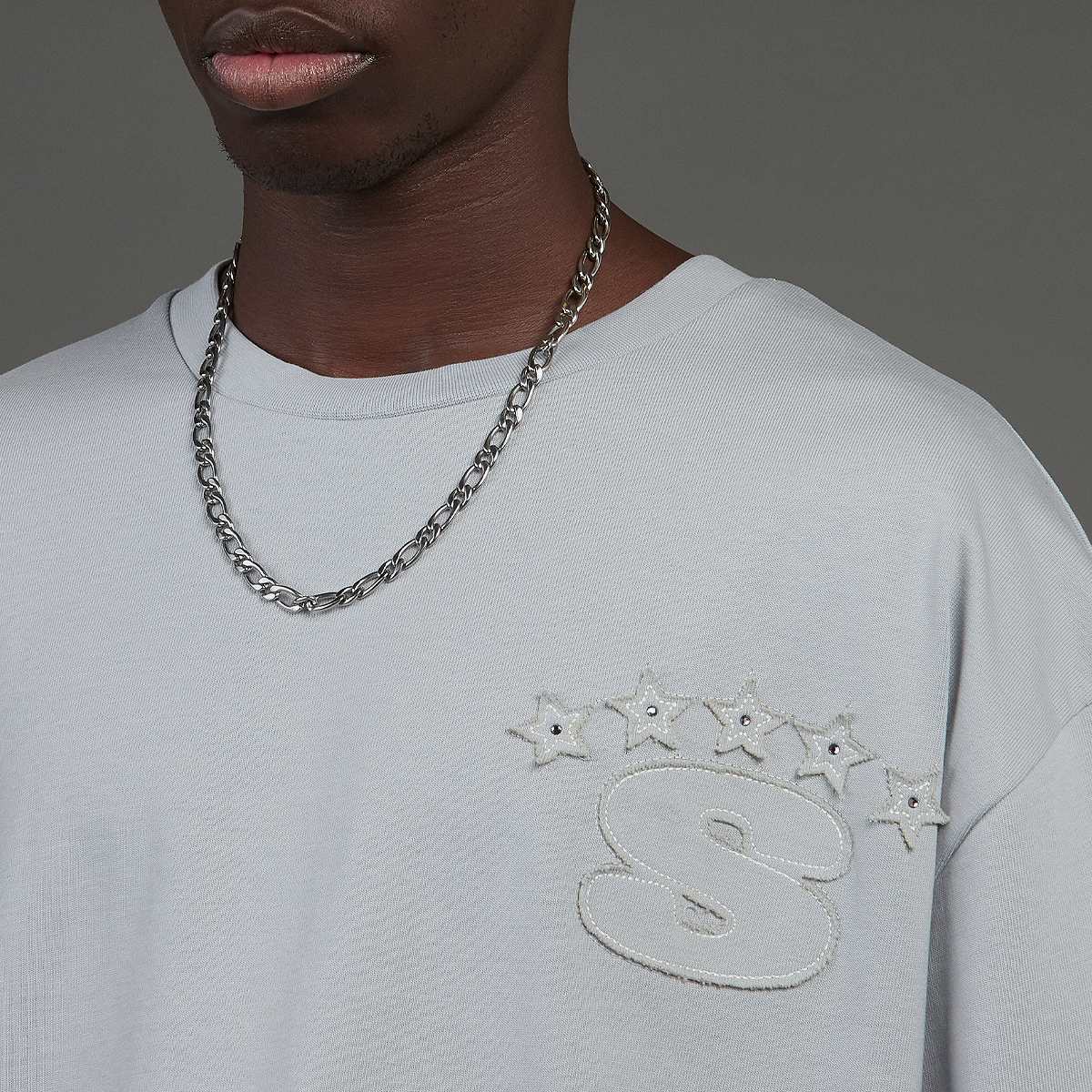 SNIPES S Emblem Tee men T-Shirts & Polo's grijs Maat XS Kleding