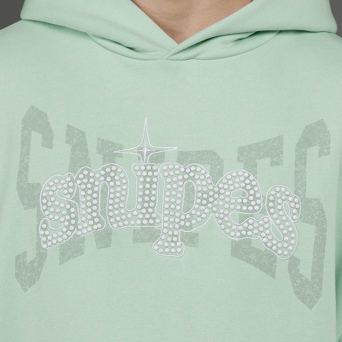 SNIPES Studs Oversized Hoodie Men Hoodies & Sweaters groen Maat XS Kleding