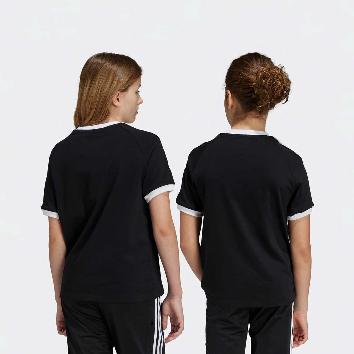adidas Originals 3-strepen T-shirt unisex T-Shirts zwart Kleding