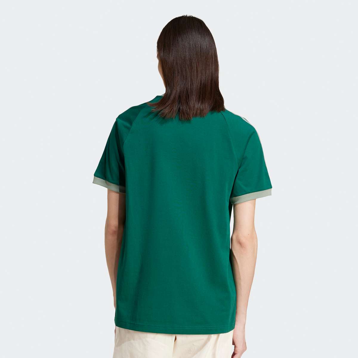 adidas Originals 3-Stripes Tee men T-Shirts & Polo's groen Maat S Kleding