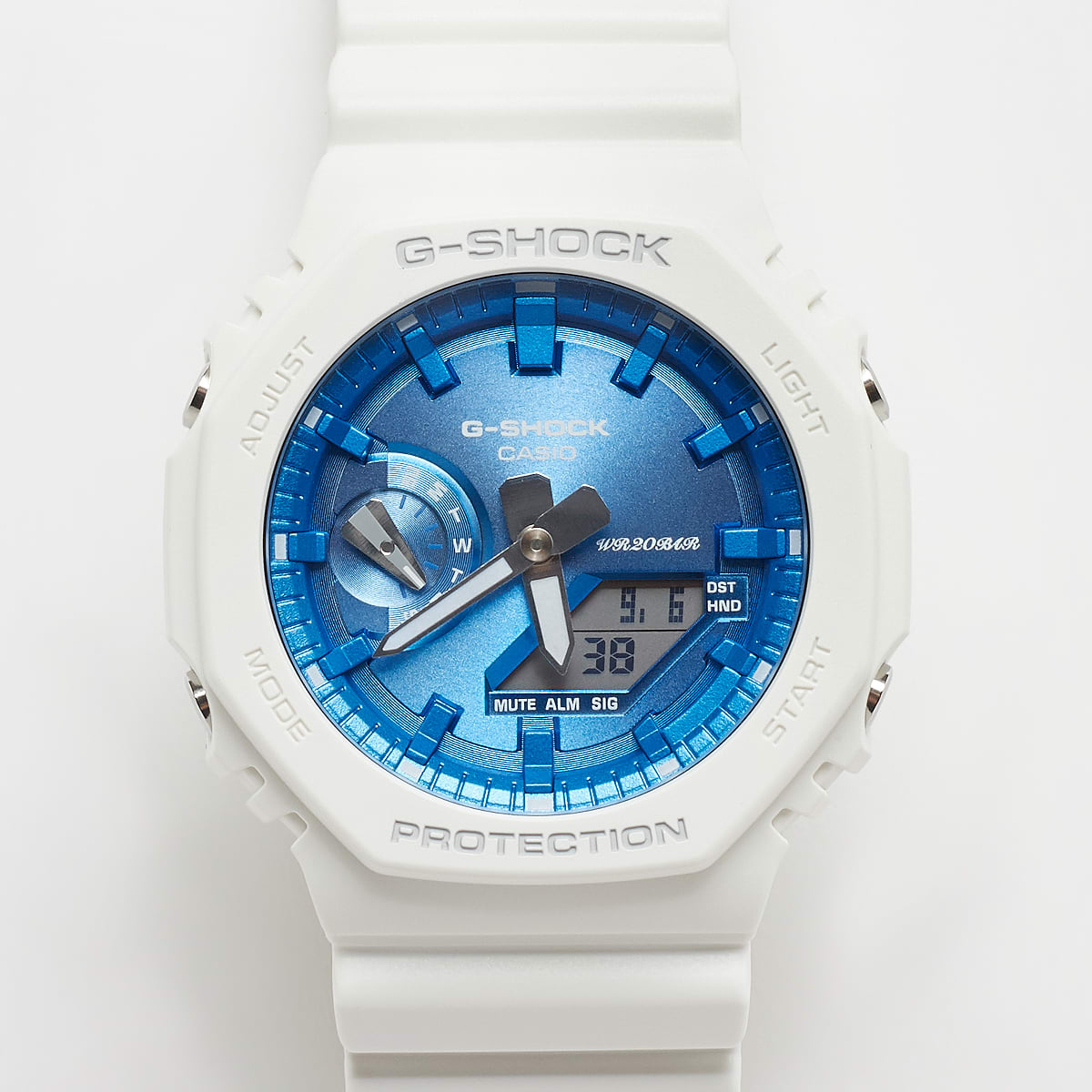 G-SHOCK, GA-2100WS-7AER, white