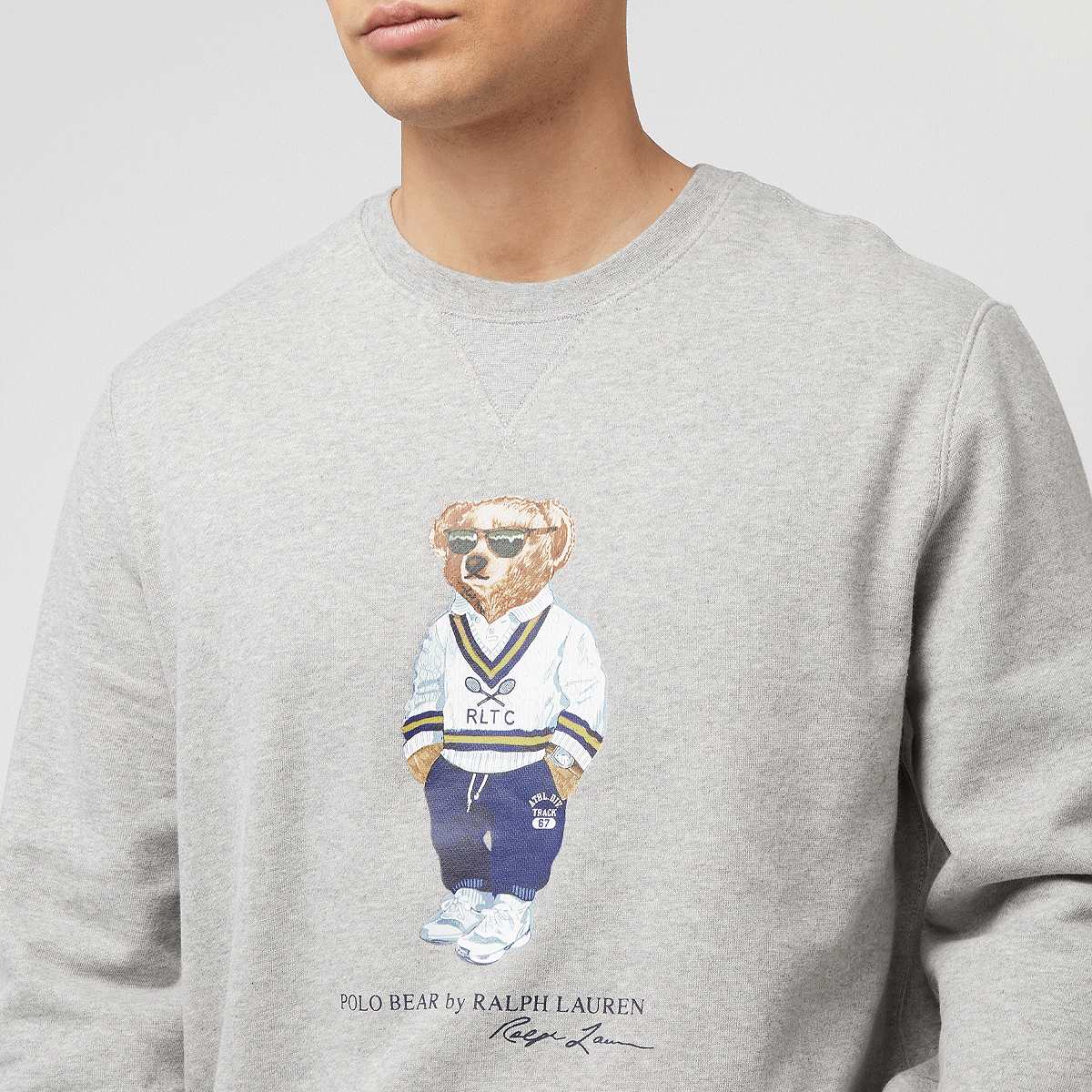 Polo Ralph Lauren Longsleeve Sweatshirt men Hoodies & Sweaters grijs Maat S Kleding