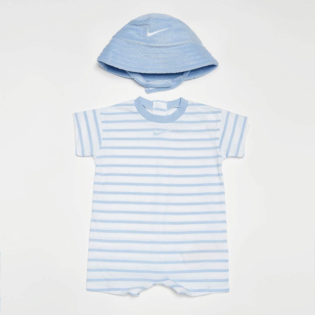 Nike Towel Terry Short Sleeve Romper Baby Rompers & Sets in blauw formaten: 0-3 M