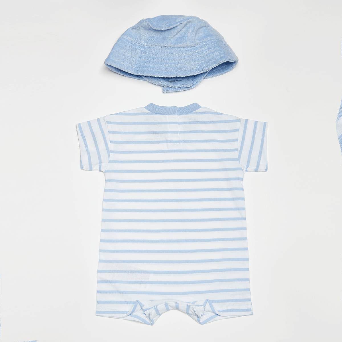 Nike Towel Terry Short Sleeve Romper unisex Baby Rompers & Sets blauw Maat 0-3 M Kleding