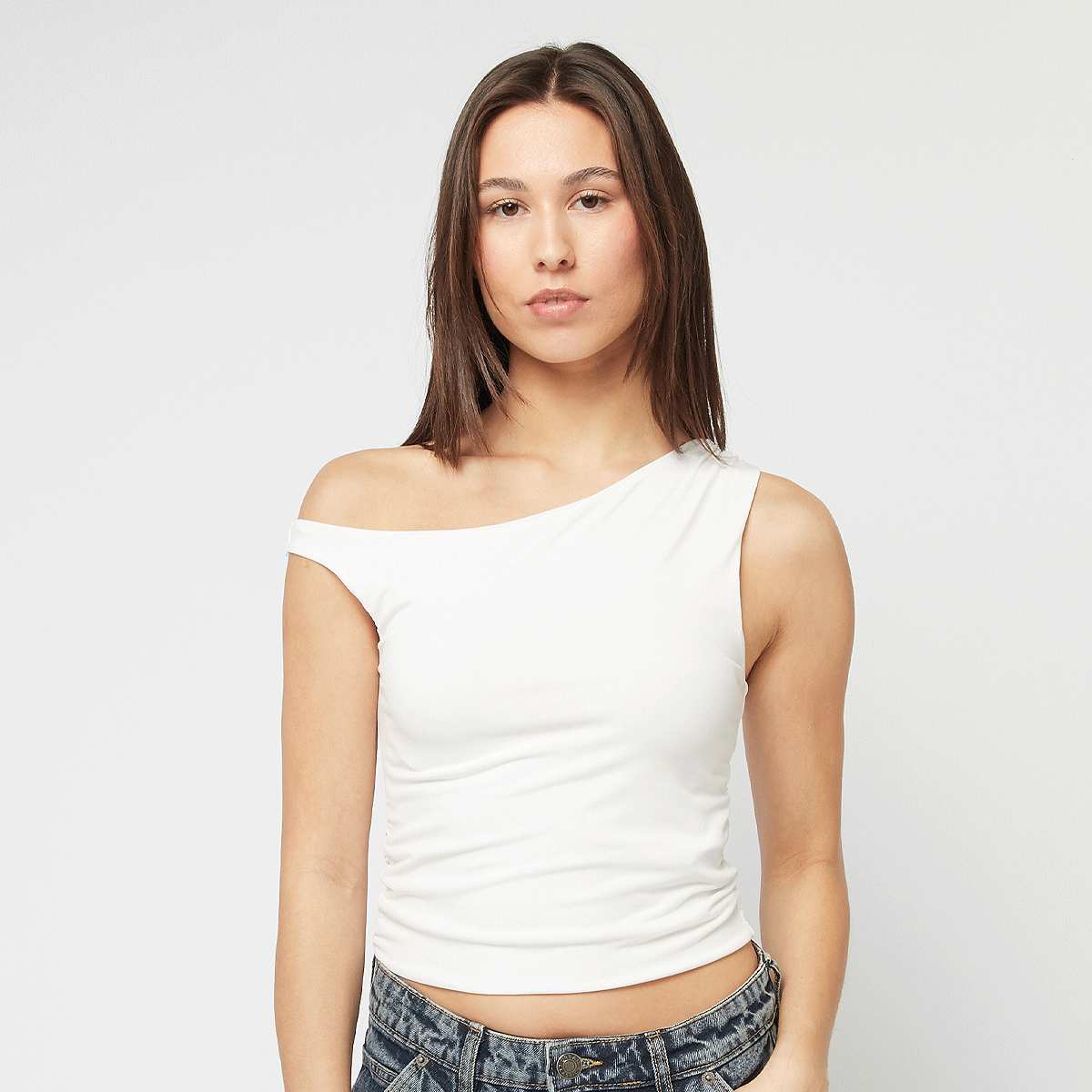 Decibel Asymmetrical Crop Top Wo Tops wit Maat XS Kleding