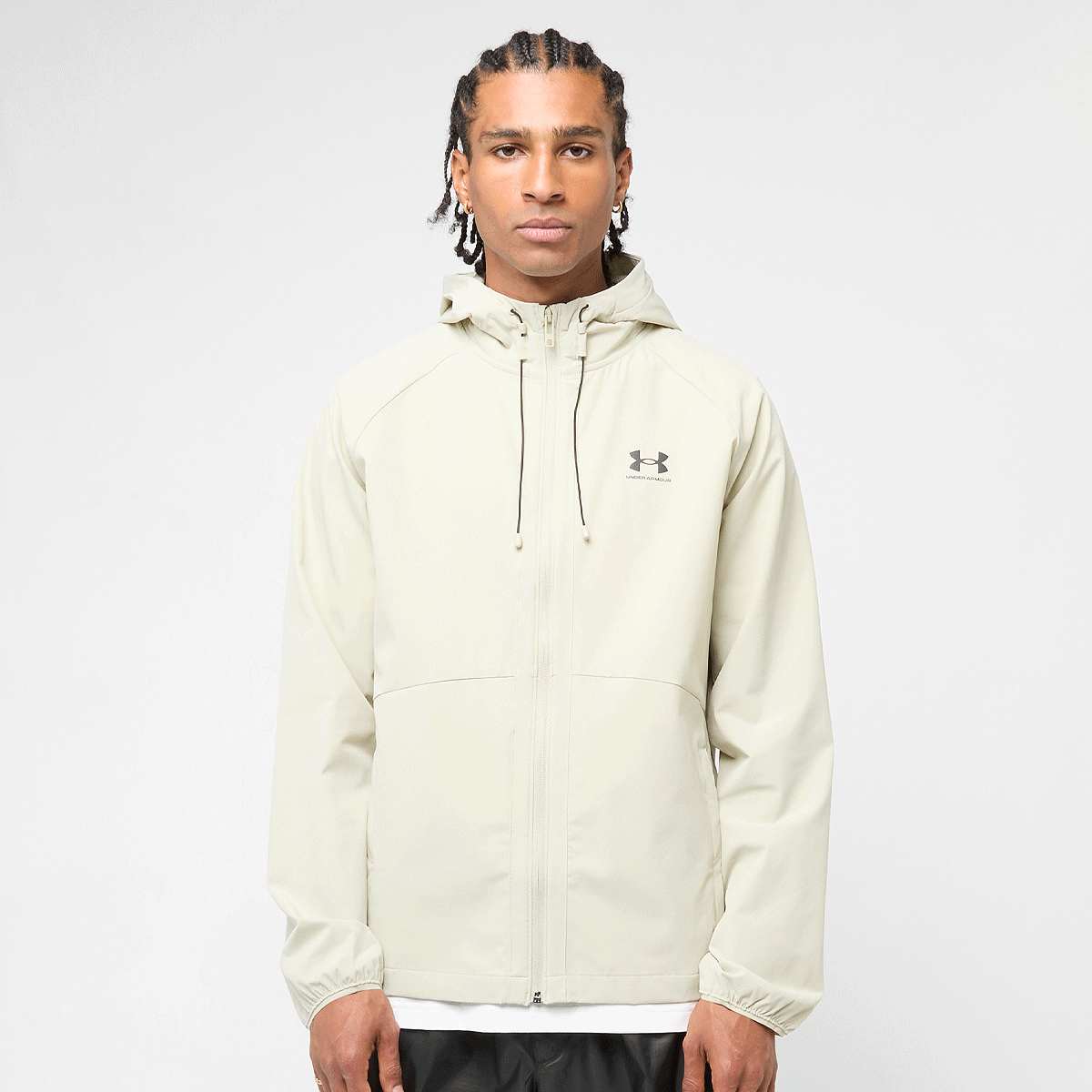 Under Armour Stretch Woven Windbreaker men Trainingspakken beige Maat S Kleding