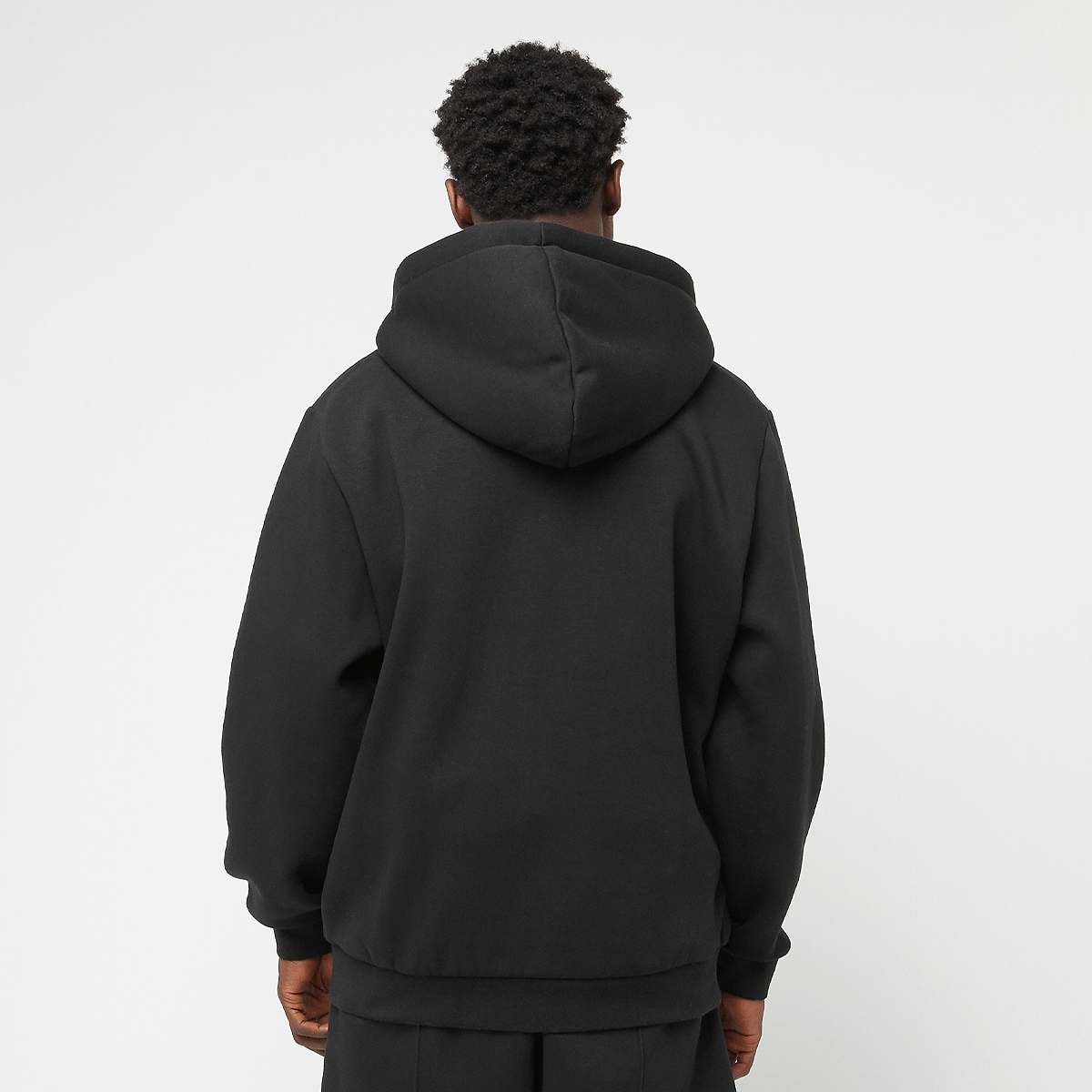 Urban Classics Fluffy Fleece Hoodjacket men College jacks zwart Maat S Kleding