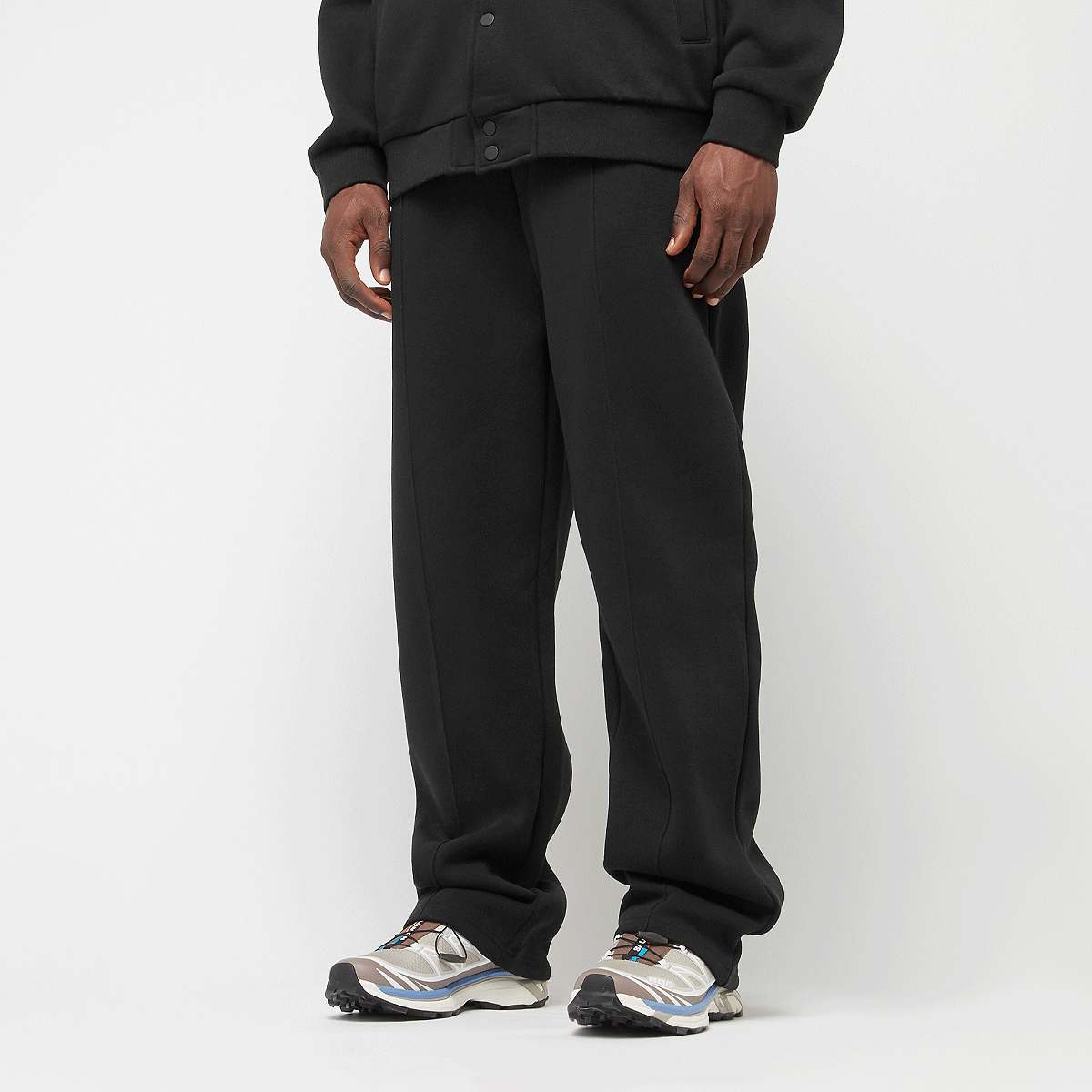 Urban Classics Fluffy Pintuck Trackpants Trainingsbroeken in zwart formaten: XXL