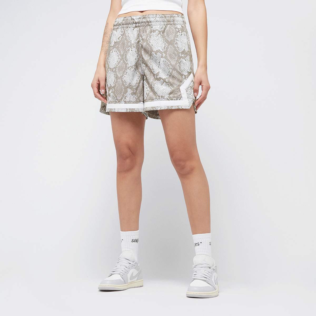 Jordan Sport Diamond Short All Over Print 4" wo Sportshorts beige Maat XS Kleding