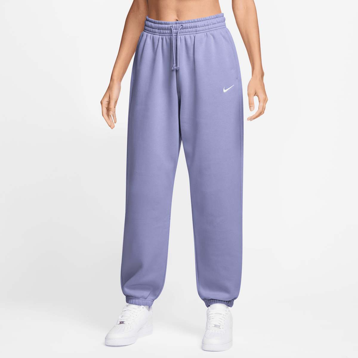 Nike Oversized joggingbroek met hoge taille voor dames Sportswear Phoenix Fleece Lilac Ice- Dames Lilac Ice