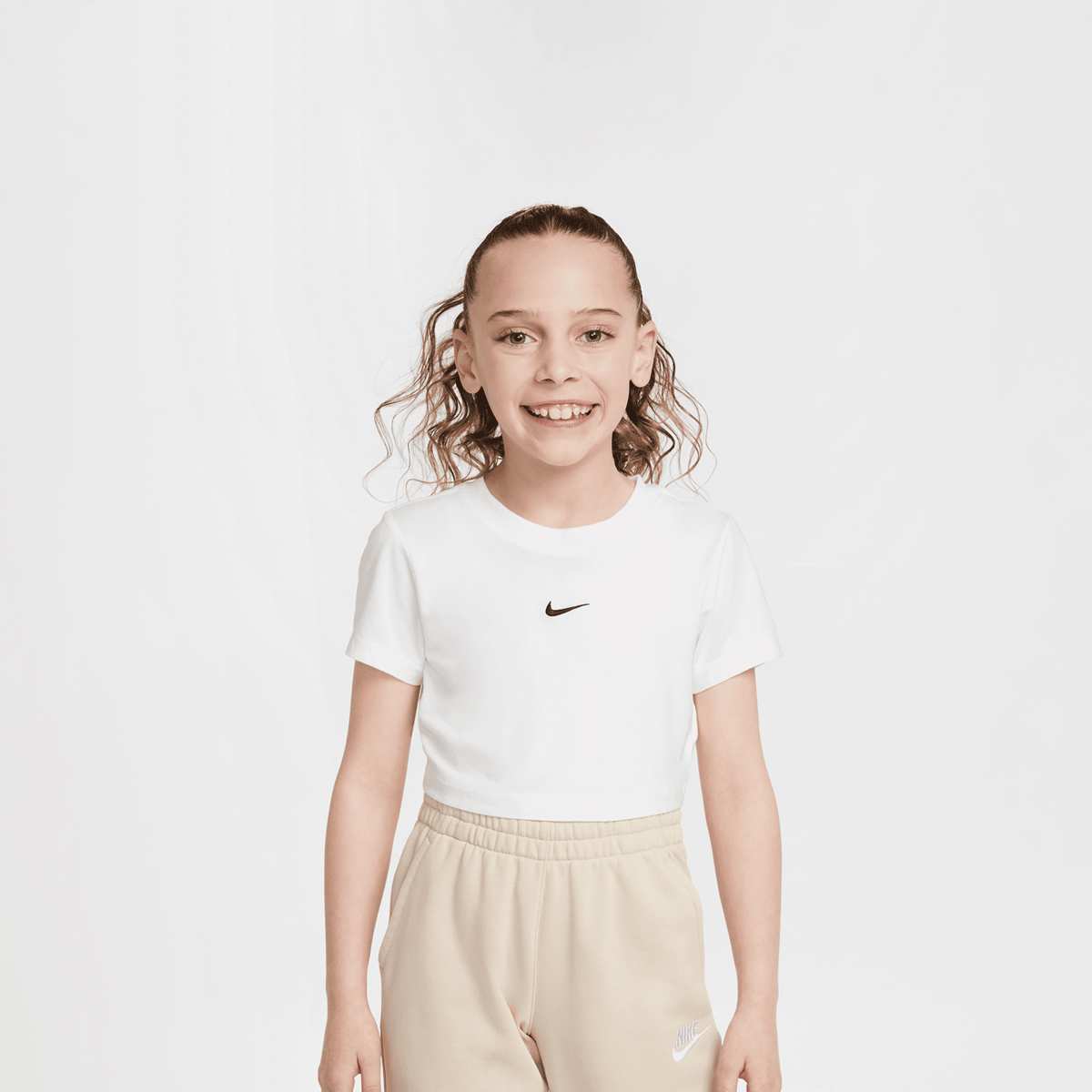 Selected, Nike, Sportswear Short Sleeve Slim Crop Tee, white
