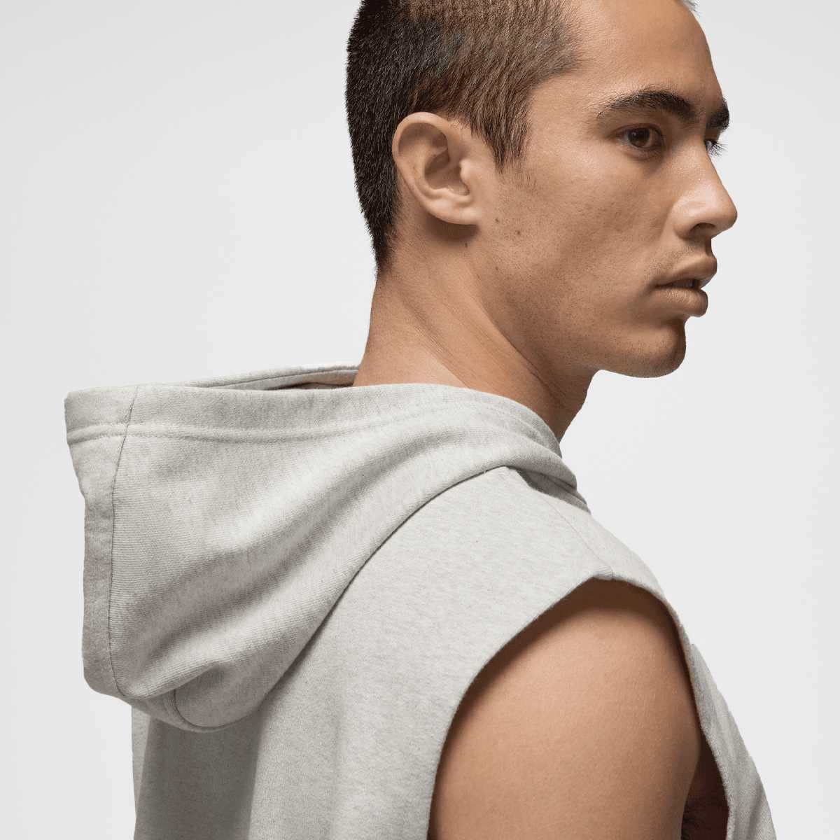 Jordan Sport Crossover-Fleece Sleeveless Dri-FIT Hoodie men Bodywarmers grijs Maat S Kleding