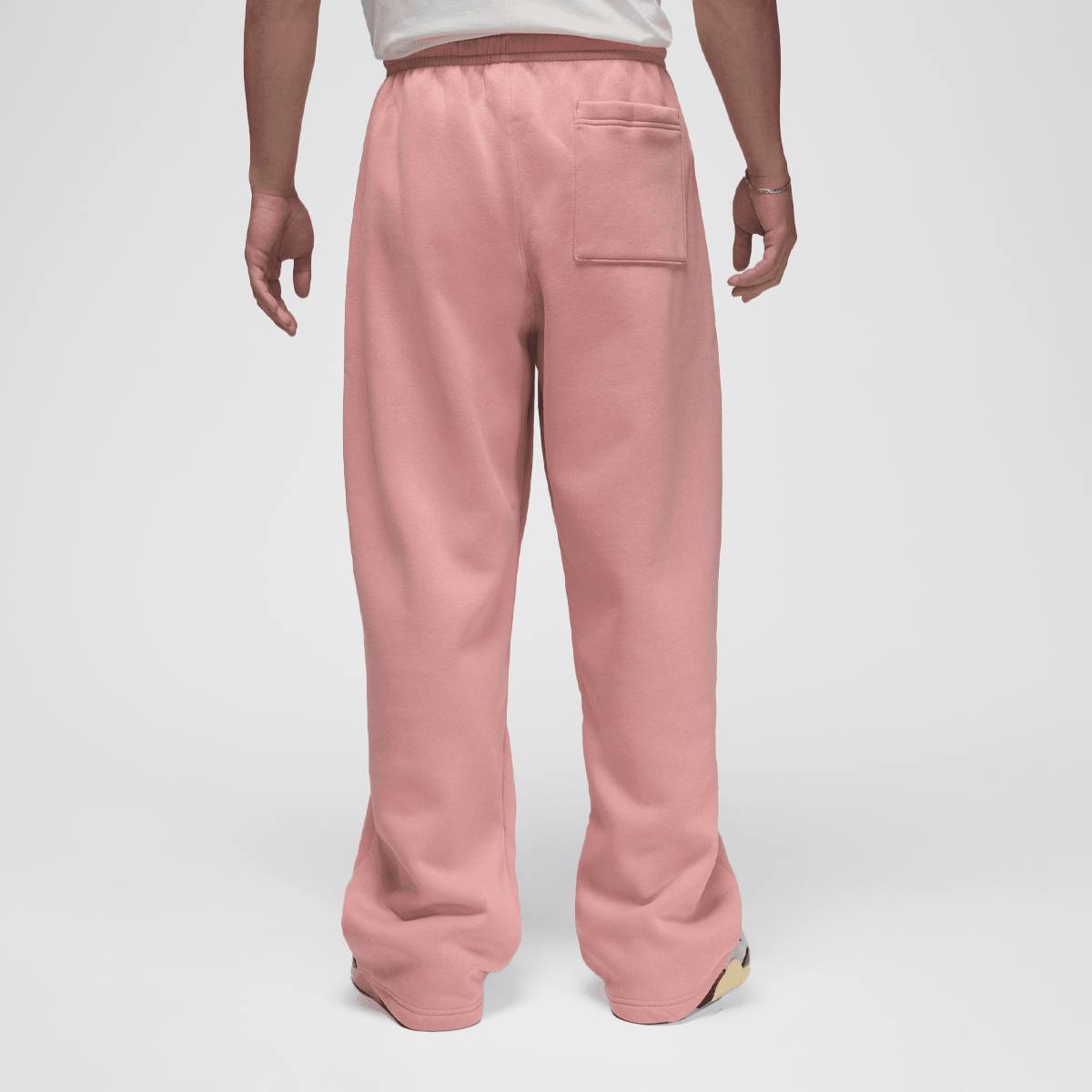 Jordan Brooklyn Fleece Oversized Open- Hem Pants men Trainingsbroeken lichtroze Maat M Kleding