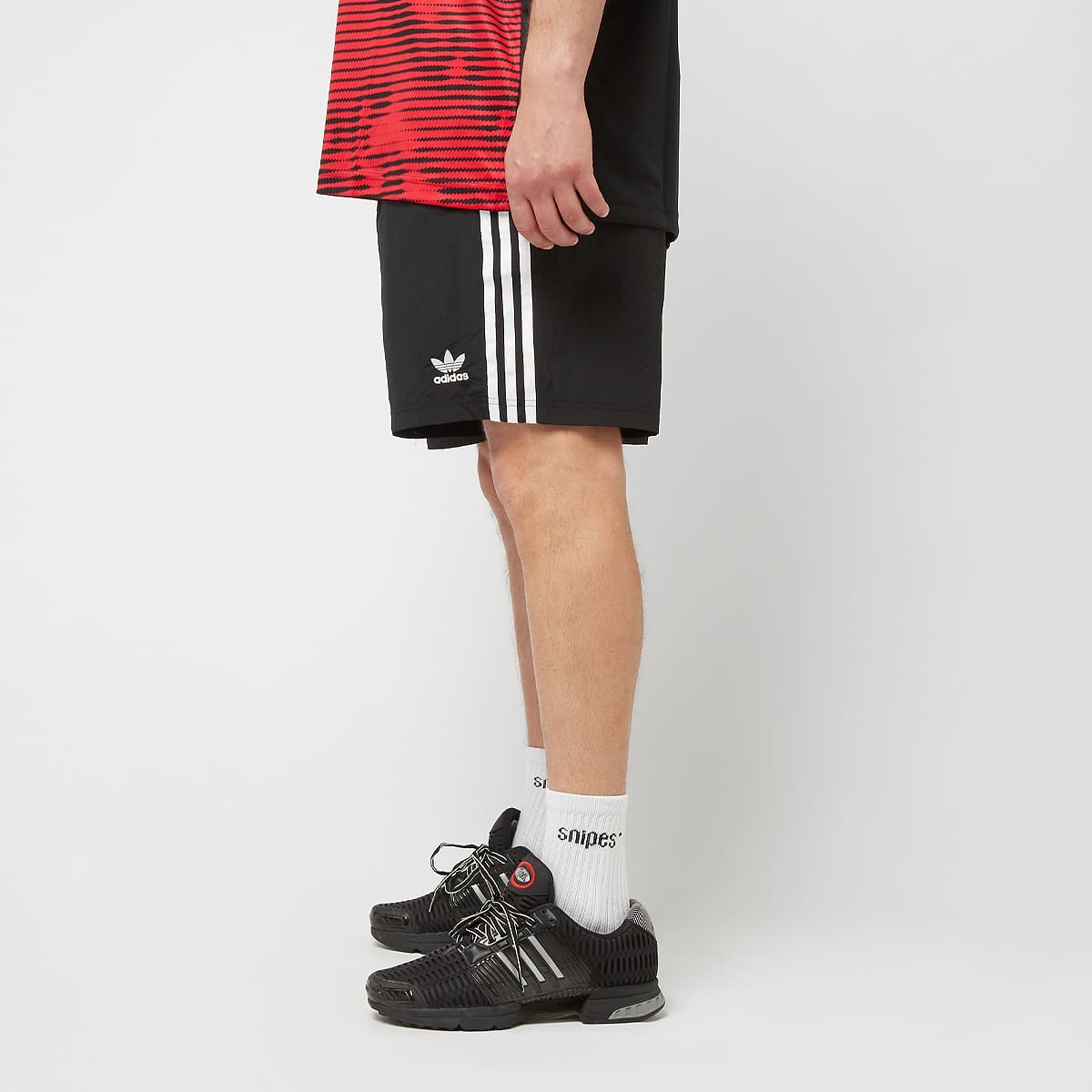 adidas Originals Woven 3-Stripes Shorts men Sportshorts zwart Maat S Kleding