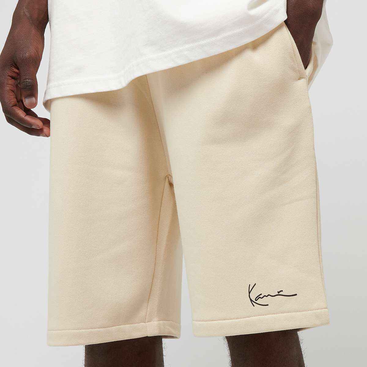 Karl Kani Signature Sweat Shorts men Sportshorts beige Maat S Kleding