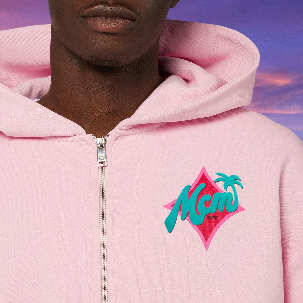 MCM x SNIPES Palm Zip Hoodie men Hoodies & Sweaters lichtroze Maat XS Kleding