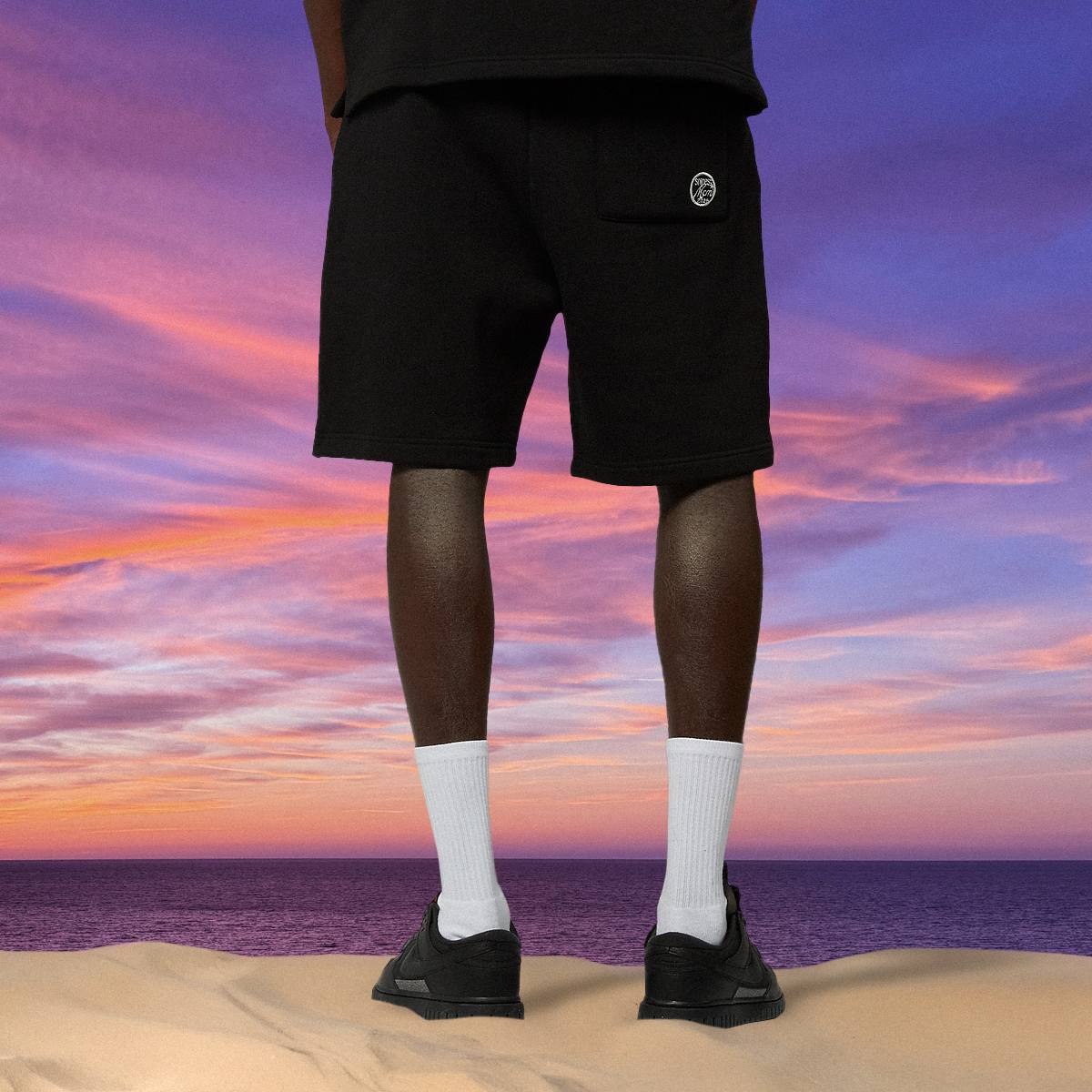 MCM x SNIPES Miami Sweatshorts men Sportshorts zwart Maat XS Kleding