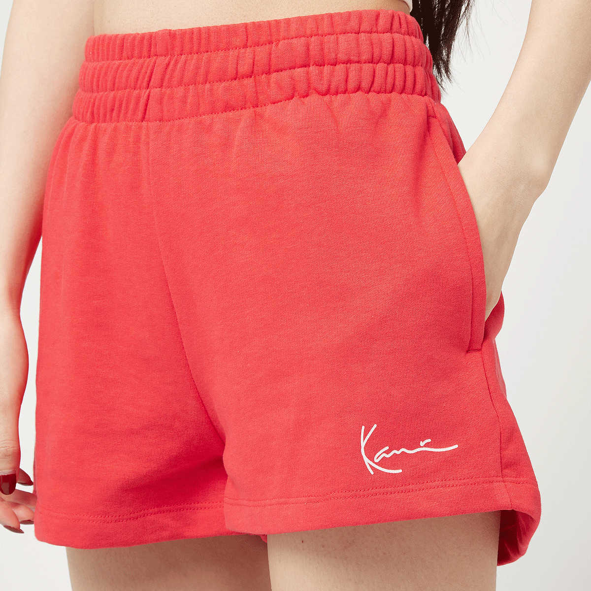 Karl Kani Small Signature Mini Shorts women Sportshorts rood Maat S Kleding