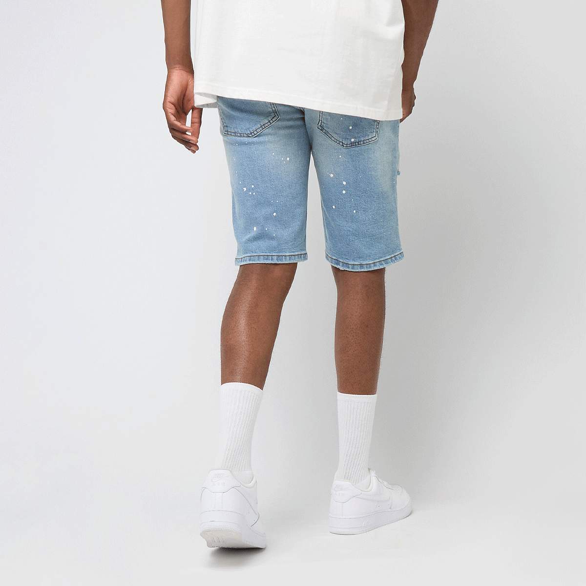 2Y STUDIOS Victor Ripped Slim Fit Shorts men blauw Kleding