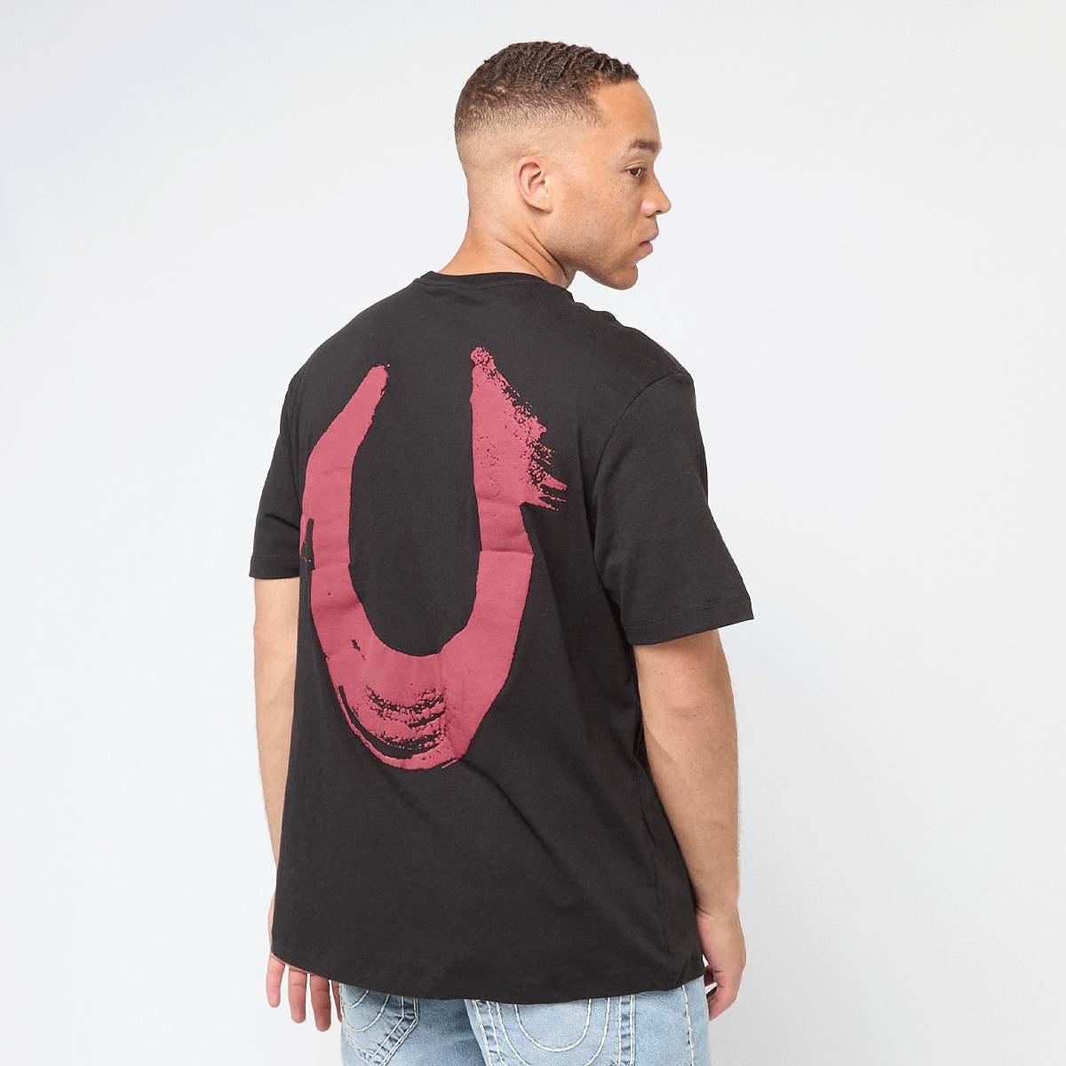 True Religion Relaxed NU Brush Tee men T-Shirts & Polo's zwart Maat S Kleding