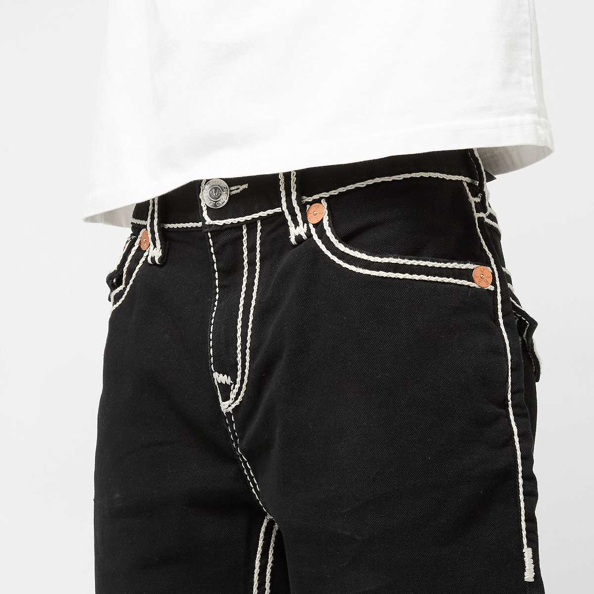 True Religion Bobby Flap Rope Stitch Short men Shorts zwart Kleding