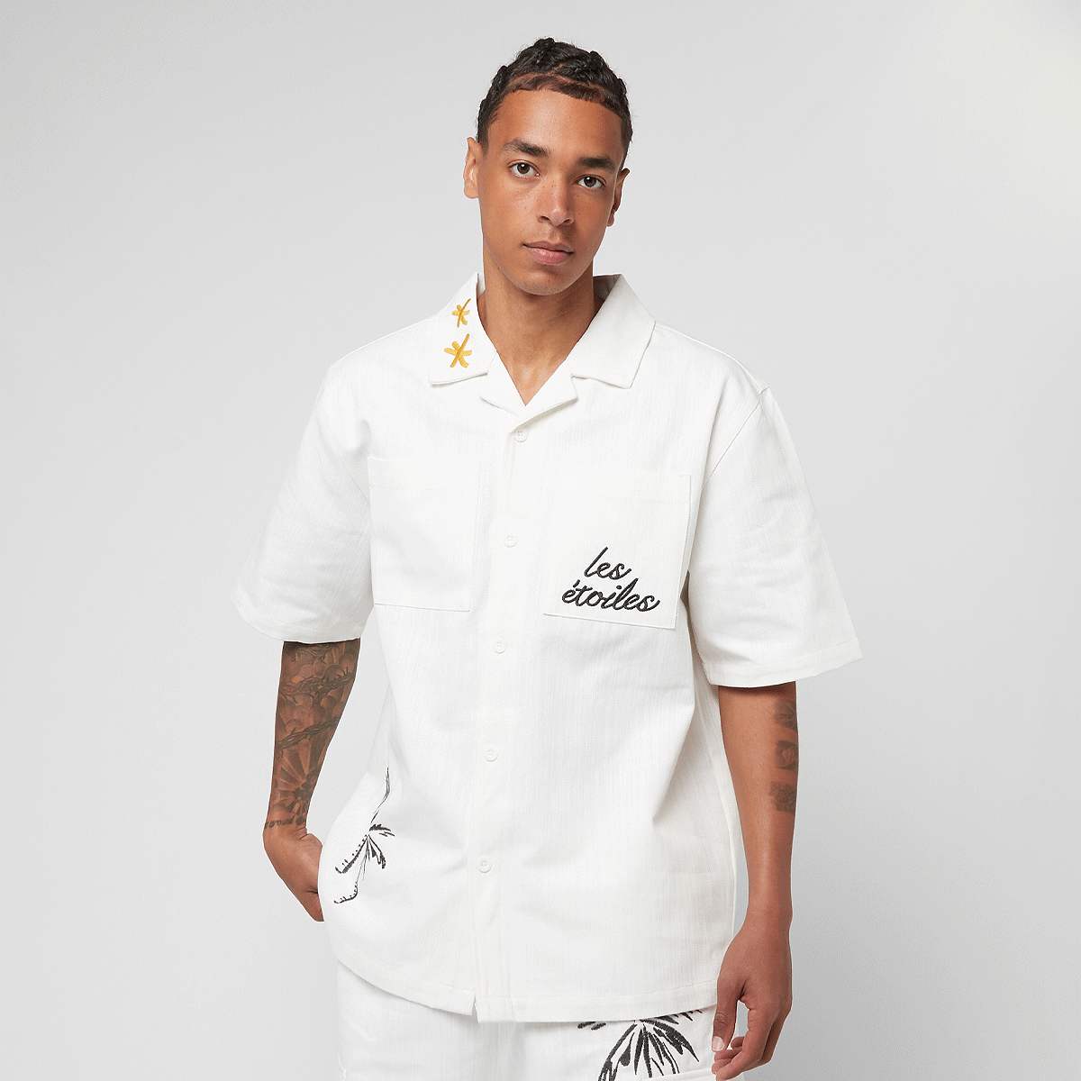 Smoke Rise, Slubby Twill Button Down Shirt, white