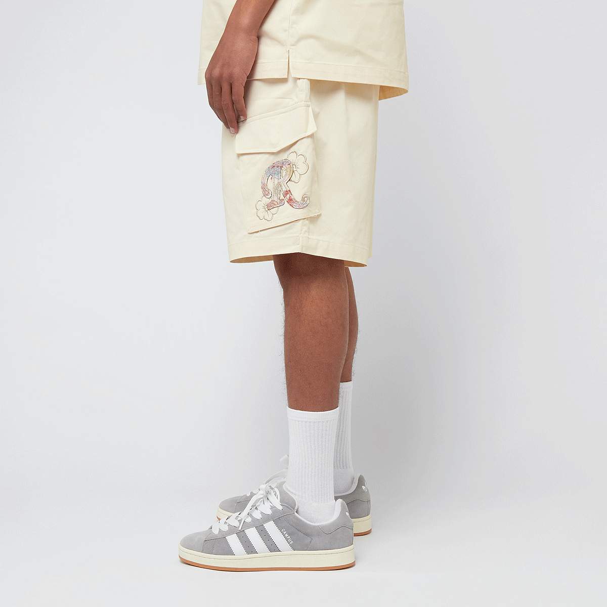 Smoke Rise Fashion Twill Shorts men Sportshorts beige Maat S Kleding