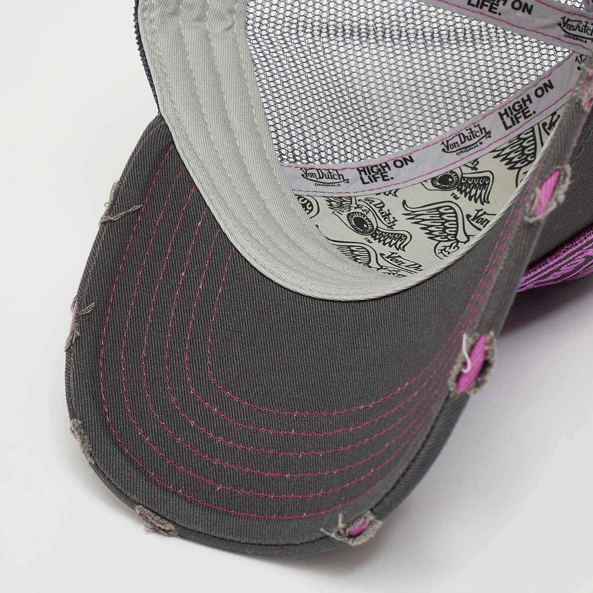 Von Dutch Originals Trucker Kiruna unisex Caps grijs Maat ONE SIZE Accessoires