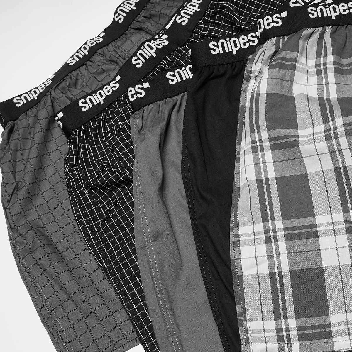 SNIPES 5 PACK Black Tape Woven Boxershorts men Onderbroeken grijs Maat S Kleding
