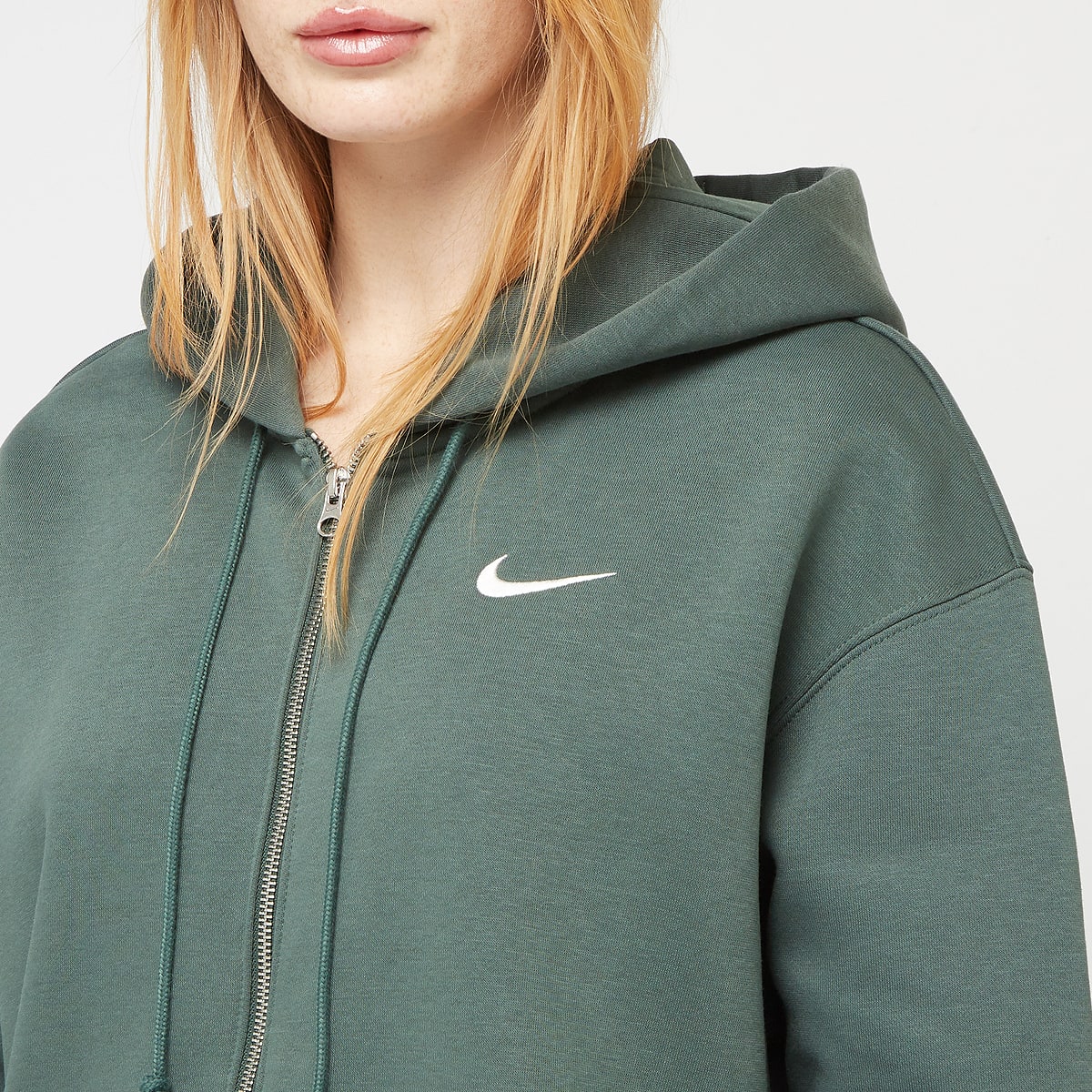 Nike Sportswear Phoenix Fleece Zip Hoodie Hoodies & Sweaters in groen formaten: XS