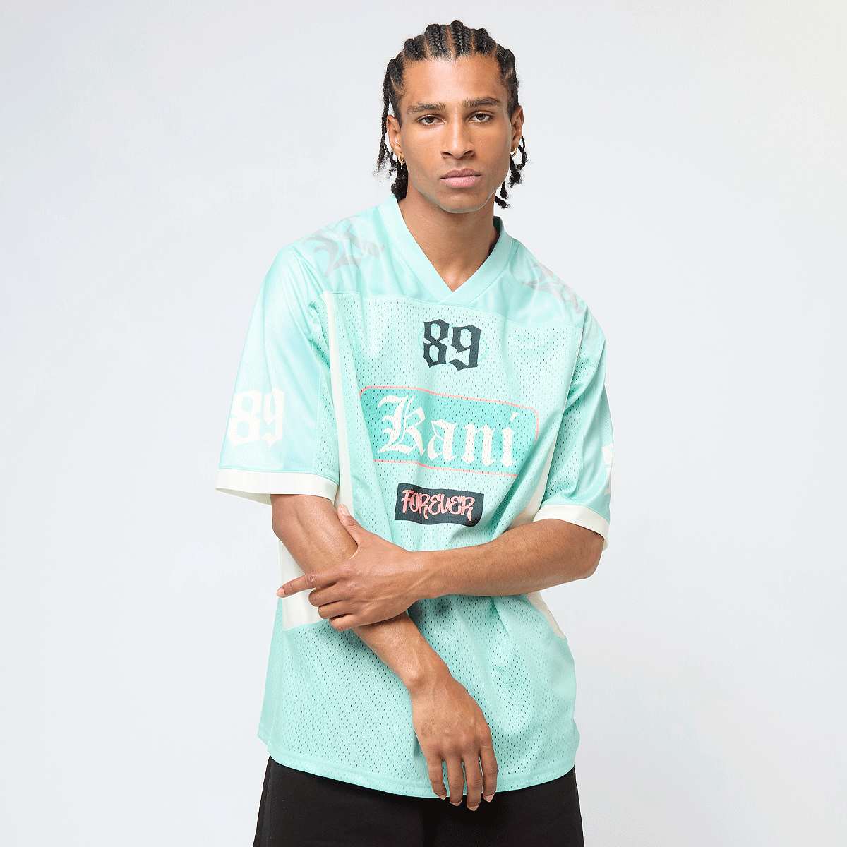 Karl Kani, Colorblock Football Jersey, blue