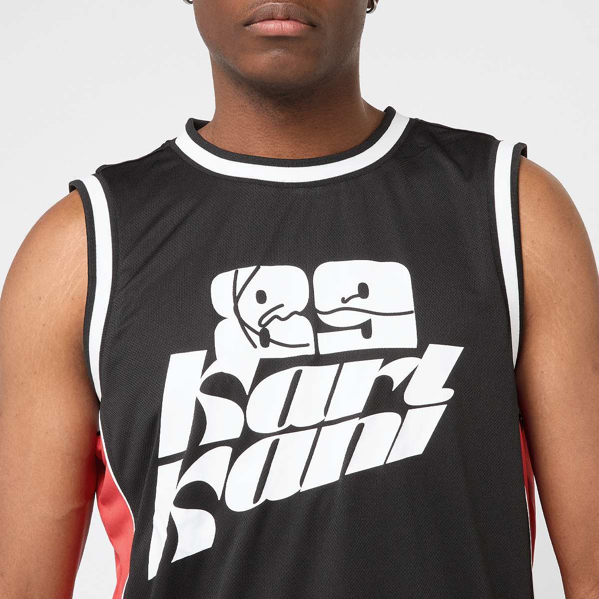 Karl Kani Signature Colorblock Basketball Jersey men Tanktops zwart Maat S Kleding