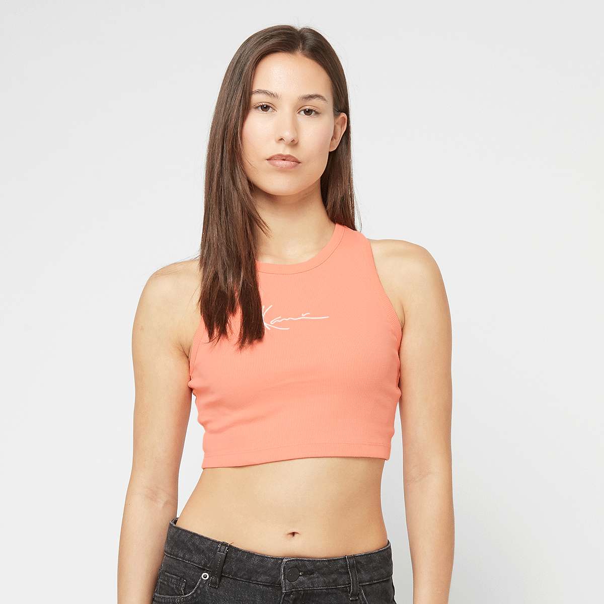 Karl Kani, Small Signature Essential Racer Rib Top, orange