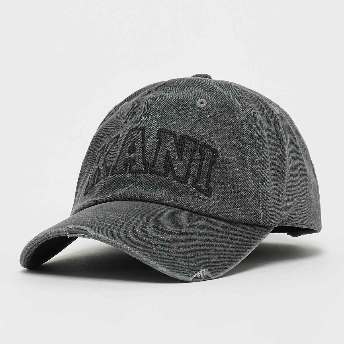 Karl Kani Serif Distress Denim Dad Cap Unisex Caps grijs Maat ONE SIZE Accessoires