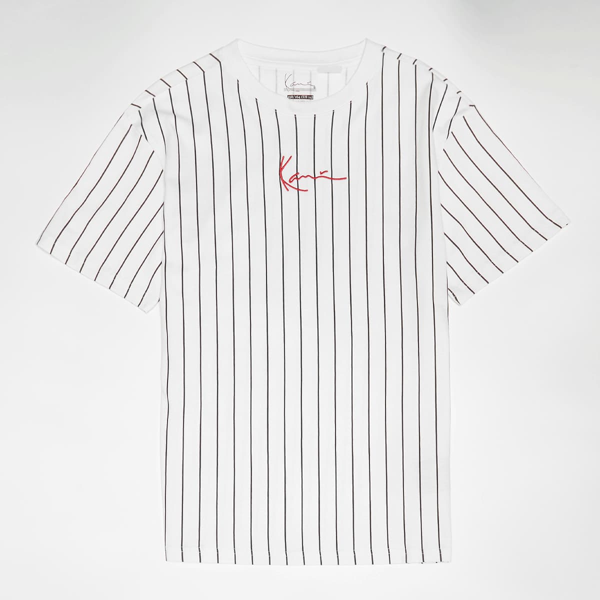 Karl Kani, Small Signature Essential Pinstripe Tee Junior, white