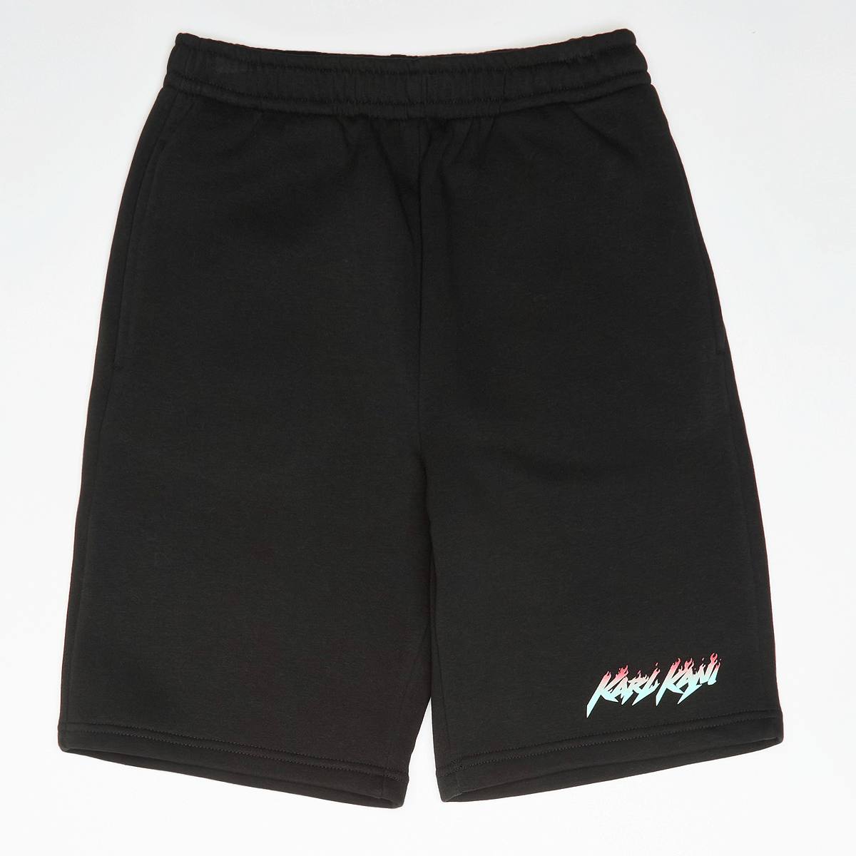 Karl Kani Flames Sweat Shorts Junior black Unisex Sport shorts zwart Kleding