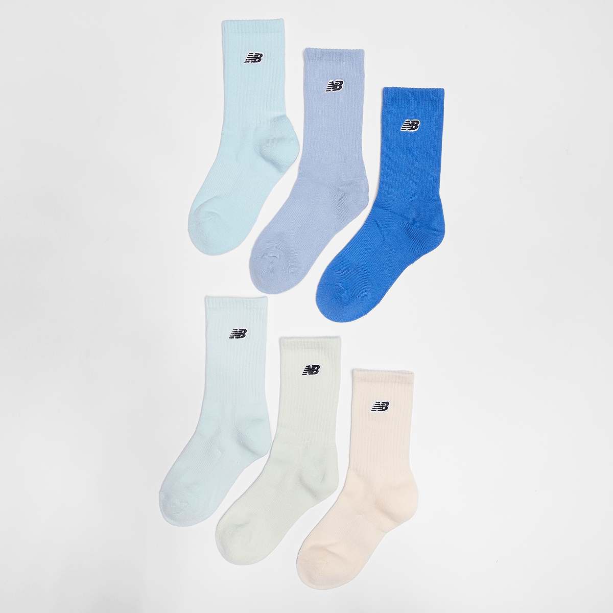 New Balance 6 PACK Patch Logo Crew Socks unisex Sokken multicolor Maat 27-30 Kleding