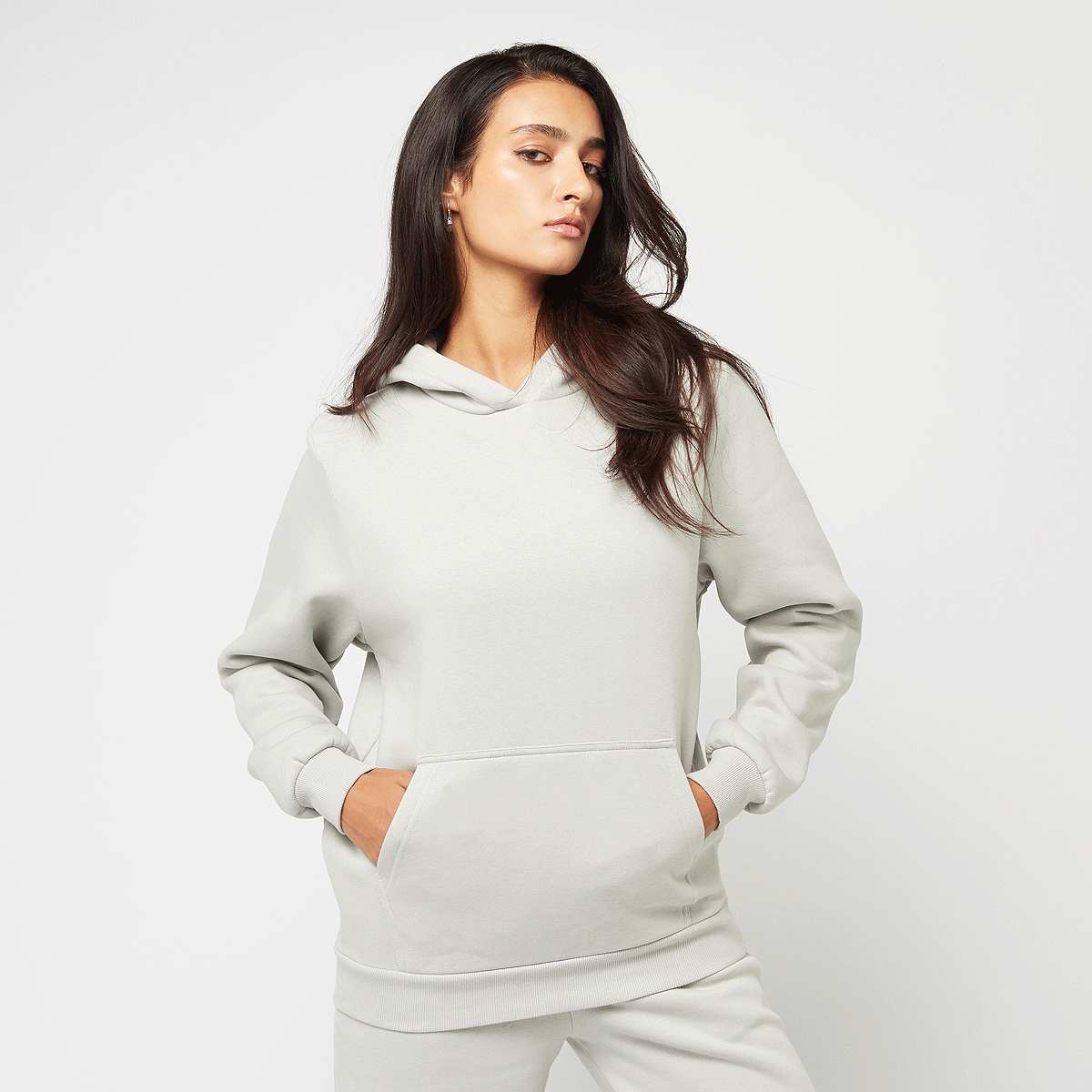 Urban Classics, Ladies Fluffy Hoody, grey