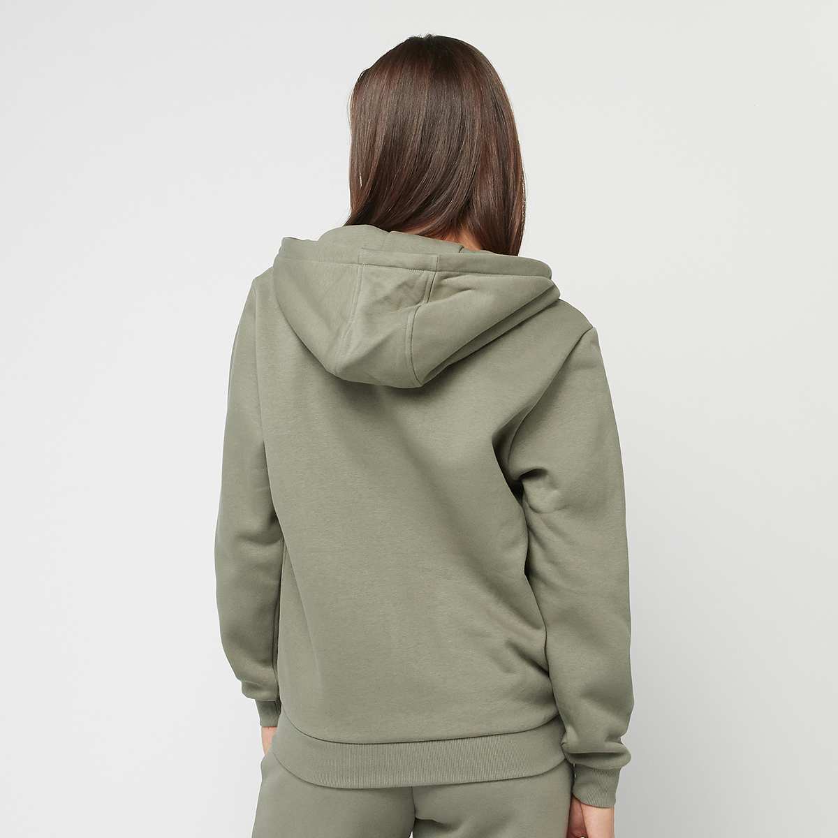 Urban Classics Fluffy Zip Hoody Women Hoodies & Sweaters groen Maat XS Kleding