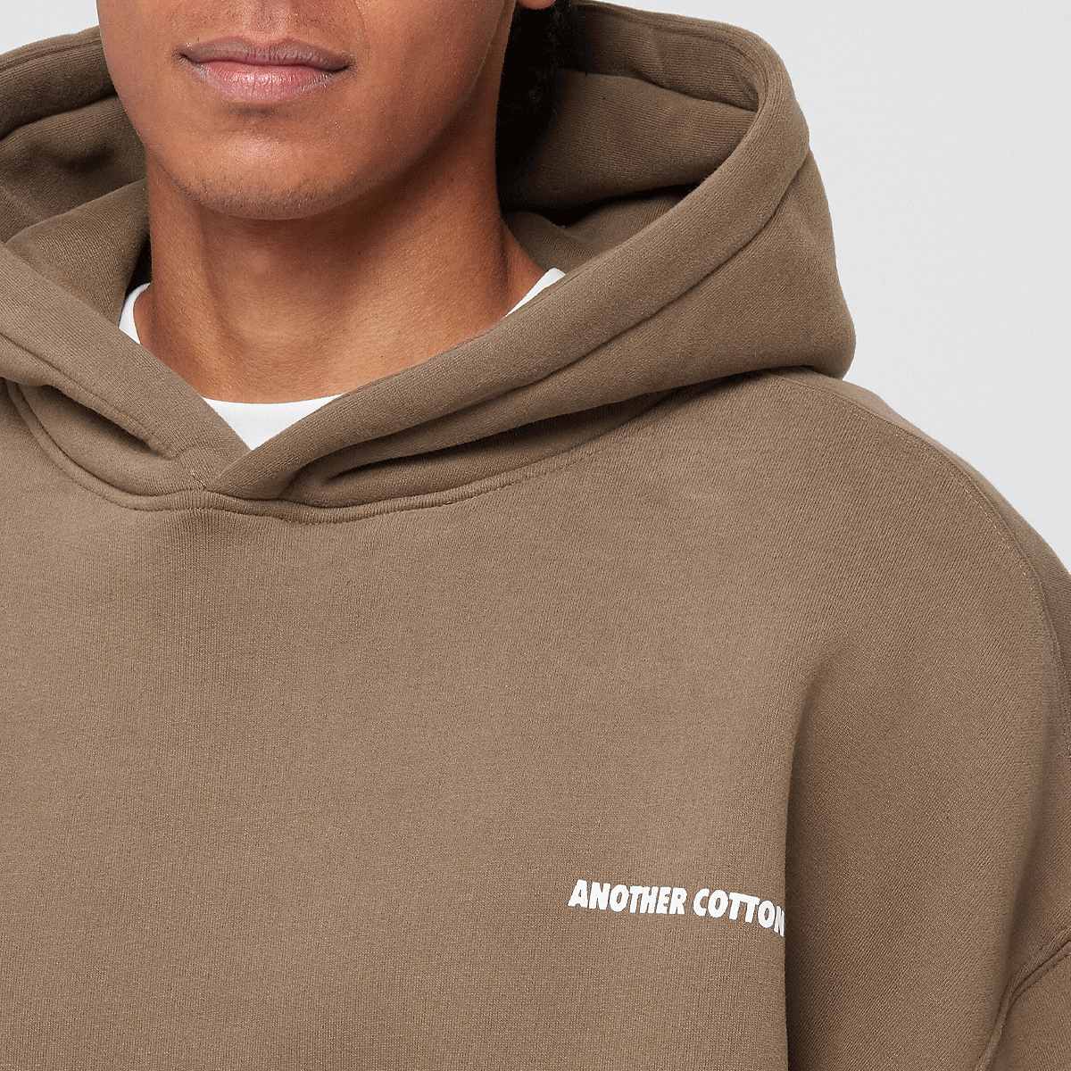 Another Cotton Lab Coffee Date Oversized Hoodie men Hoodies & Sweaters bruin Maat S Kleding
