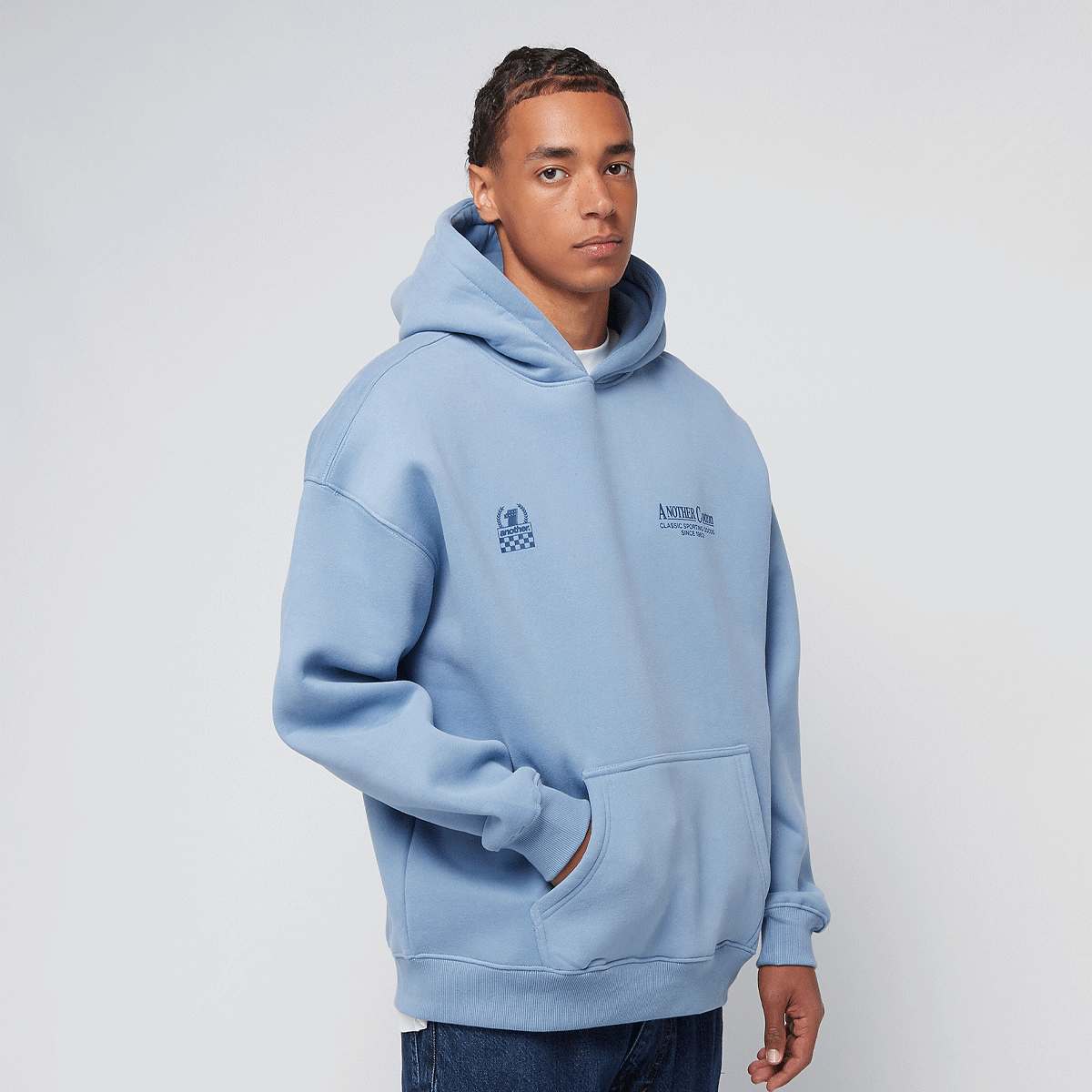 Another Cotton Lab Day Oversized Hoodie men Hoodies & Sweaters blauw Maat L Kleding