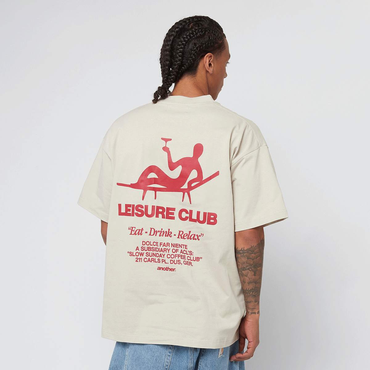 Another Cotton Lab, Leisure Club Oversized T-Shirt, beige