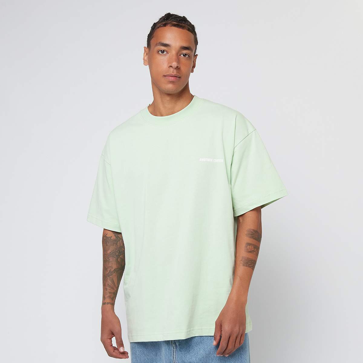 Another Cotton Lab Matcha Oversized T-Shirt men T-Shirts & Polo's groen Maat S Kleding