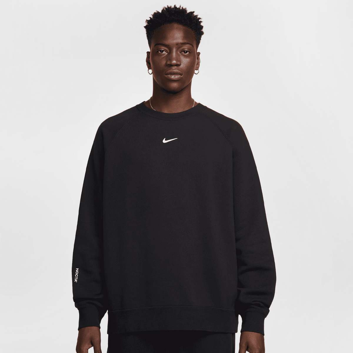 Nike NRG Nocta Crew Fleece Hoodies & Sweaters in zwart formaten: S