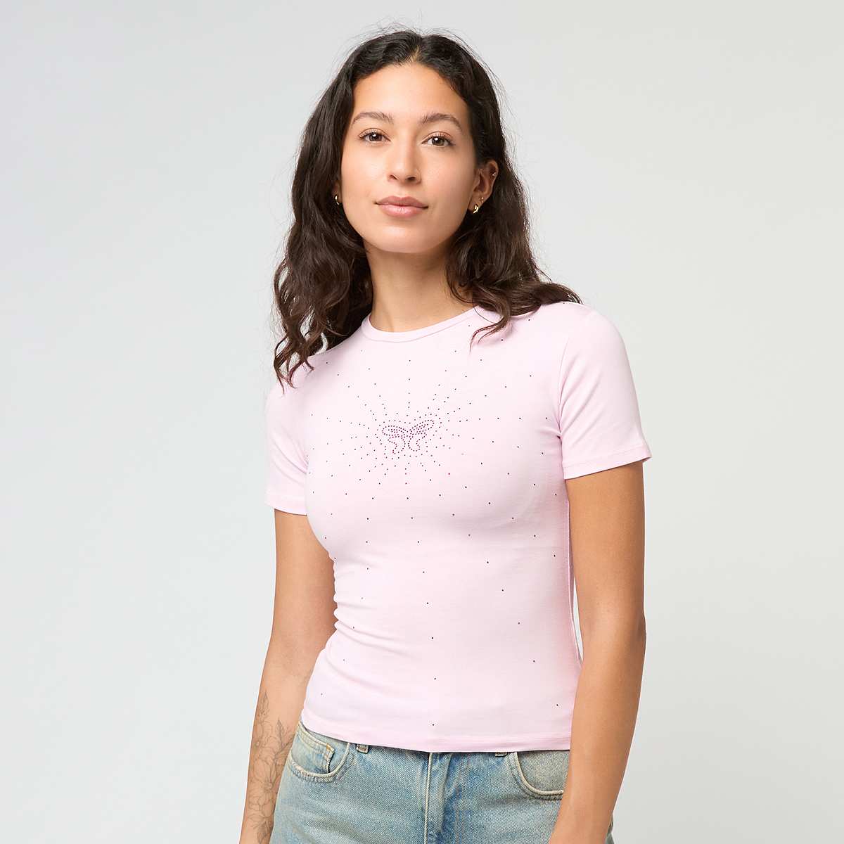 Felicious, Glowing Butterfly Tee, light pink