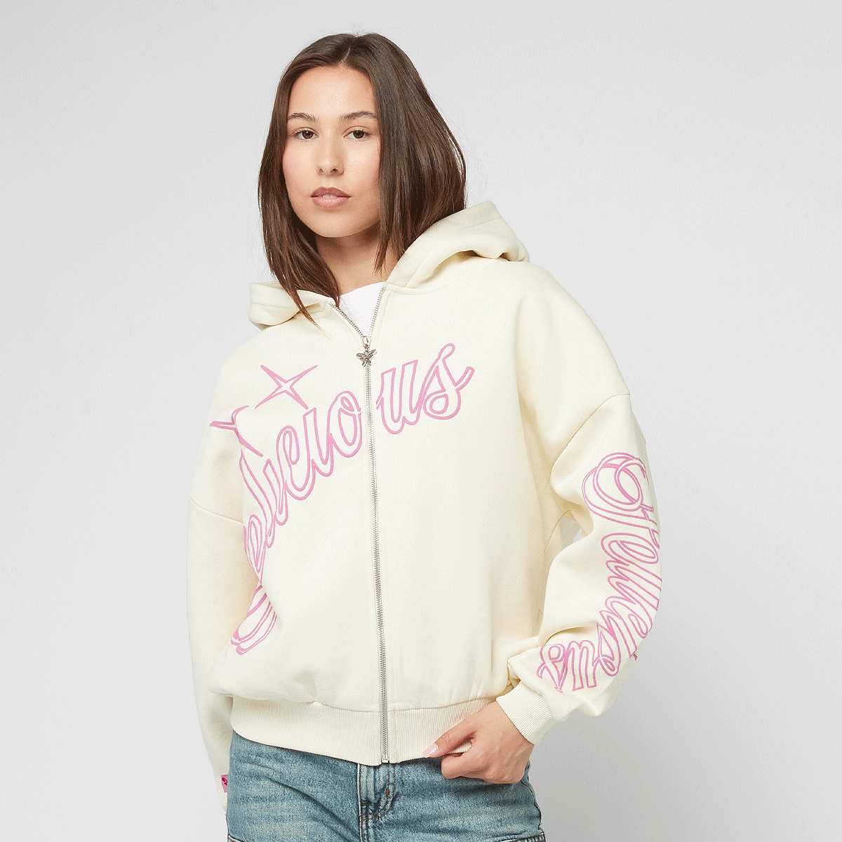 Felicious, Star Zip Hoodie, beige