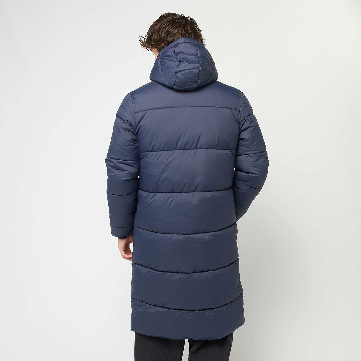Urban Classics Long Puffer Coat Puffer jackets in blauw formaten: L