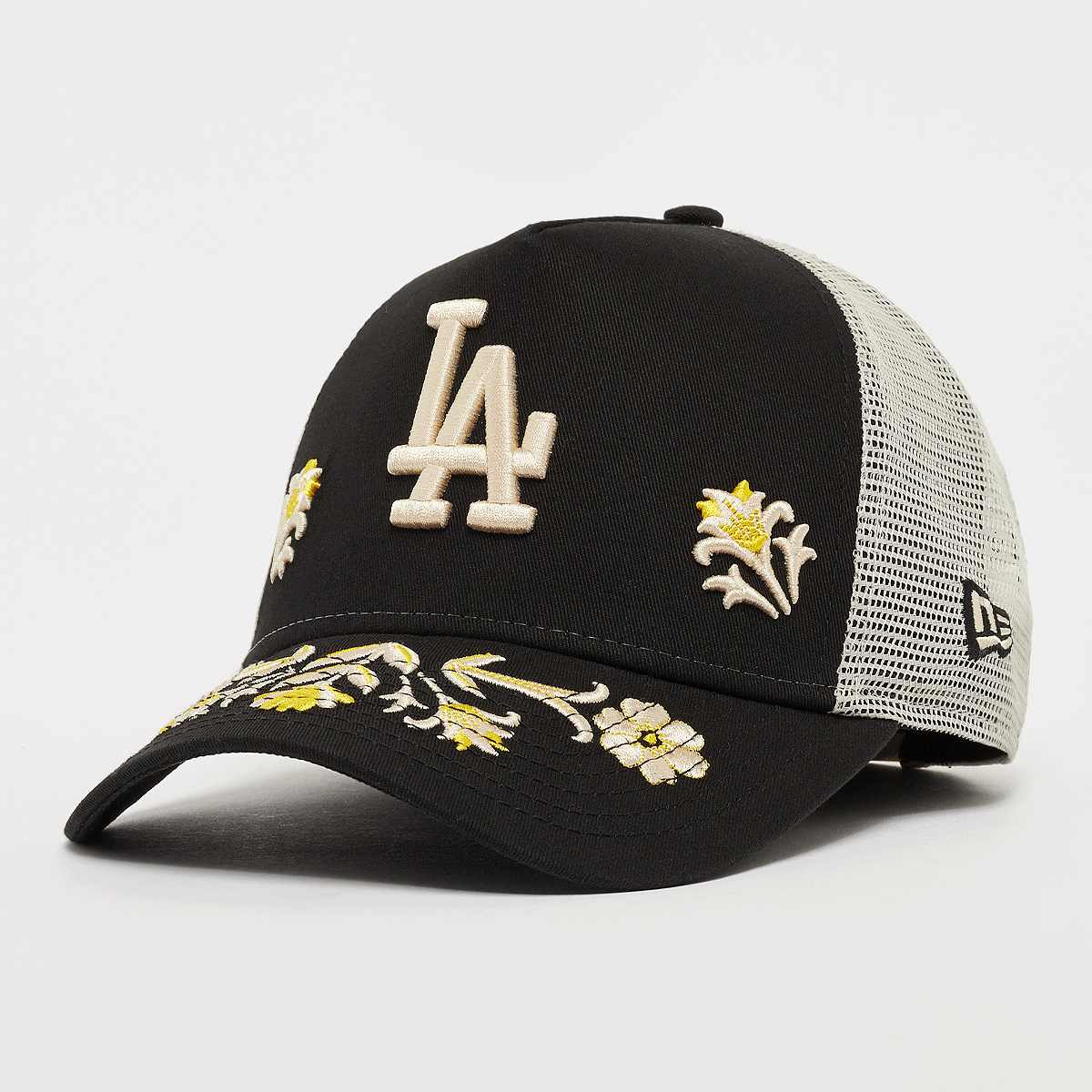 New Era, A-Frame Trucker Floral Icon Los Angeles Dodgers, black