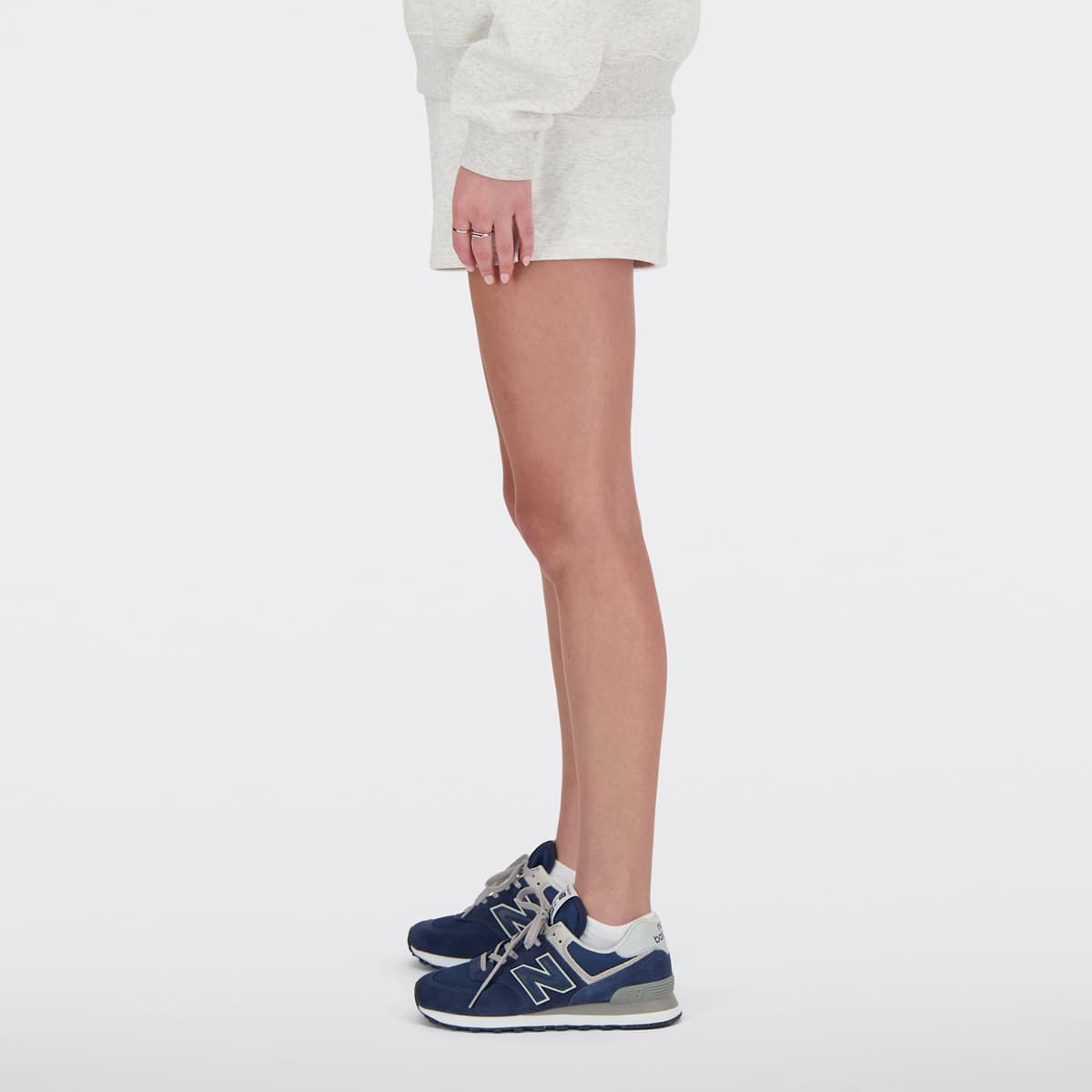 New Balance 02480591_productName women Sportshorts grijs Maat M Kleding