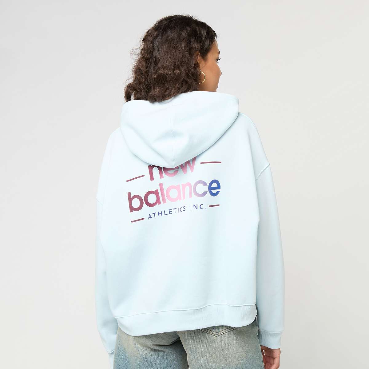 Selected, New Balance, Reimagined Fleece Oversized Hoodie, blue